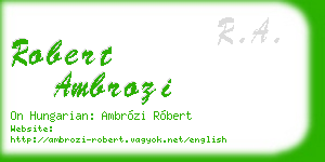 robert ambrozi business card